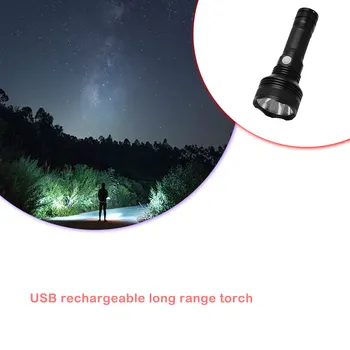 USB Lanterna elétrica Recarregável Portátil ao ar livre Ciclismo, Camping Tocha