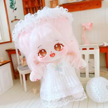 20CM Roupas de Boneca Lolita Estilo Lace Vestido de Princesa Cabeça de Treliça Macacões Mini-Tênis para EXO Ídolo Bonecas Acessórios Brinquedos