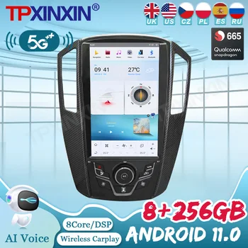 Android 11 Estéreo Tela Para Luxgen U6 8G+256G Tesla Estilo de Carro Auto Rádio Qualcomm 665 GPS de Navegação Multimédia Player auto-rádio