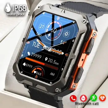 C20 PRO 1.83 Polegadas 240*290 HD Smart Watch Homens Bluetooth Chamada de Pressão Arterial de Detecção de IP68 Natação, Mergulho, Esportes SmartWatch