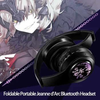 Melhor Qualidade de Anime de Fate/Grand Ordem FGO Jeanne d'Arc Cosplay Fone de Bonito Fone de ouvido sem Fio Bluetooth Fone de ouvido Jogo Estudante de Presente