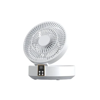 Controle remoto sem Fio de Circulação de Ar de Refrigeração Ventilador Com LED de Luz Elétrica de Dobramento de Parede-Ventoinha de Trabalho Ventilador