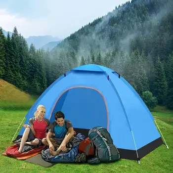 1Pcs Automática Tenda ao ar livre Família Camping Barraca Fácil Abrir Acampamento de Tendas Sombra Instantânea Para 2-3 Pessoa Turístico de Caminhada Tenda Ultraleve