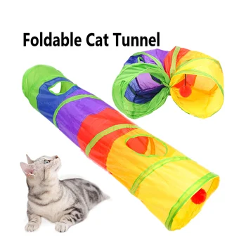 Gato Túnel de Estimação Tubo Desmontável, Jogar Brinquedo Interior para o Exterior Kitty Cachorro Brinquedos para o Quebra-cabeça Exercício de Ocultação de Formação