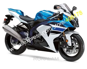 Para Suzuki GSXR1000 GSX-R1000 2009 2010 a 2012 2013 a 2015 2016 GSX-R1000 K9 Moto Azul Branco Carenagem (por Injeção)