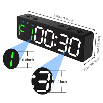4colors Mini-Ginásio com Temporizador Recarregável Cronómetro Portátil Contagem regressiva/Relógio Magnéticos de Volta para a Casa de Ginásio de Treinamento