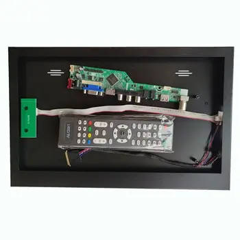 Liga de alumínio caixa de metal do painel tampa traseira da caixa + TV Controlador de placa de AV VGA Kit de 17,3