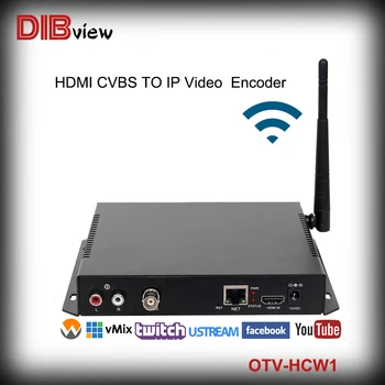 OTV-HCW1 HDMI CVBS live encoder HD de retransmissão wi-fi multicast udp para o facebook, youtube,woza