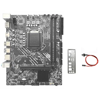 H510 placa-Mãe Interruptor Cabo+Defletor LGA1200 DDR4 PCIE 16X para G5900 G6400 I3-10100 I5-10400F I7-10700 10º 11º CPU