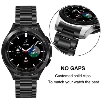 Alça de Metal Para Samsung Galaxy Watch 4 Clássico 46mm 42mm 5 Pro 45mm, Sem espaço Curvo final Pulseira de Cinto Para Assistir 5/4 44mm 40mm Banda