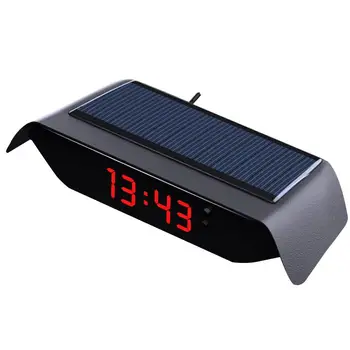 Carro Termômetro Relógio Universal sem Fio Auto HUD Head Up Display Com Data Hora Temperatura Solar Powered USB Cobrado Dashboard